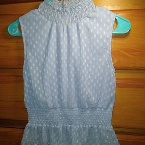 Sleeveless blue top size Medium